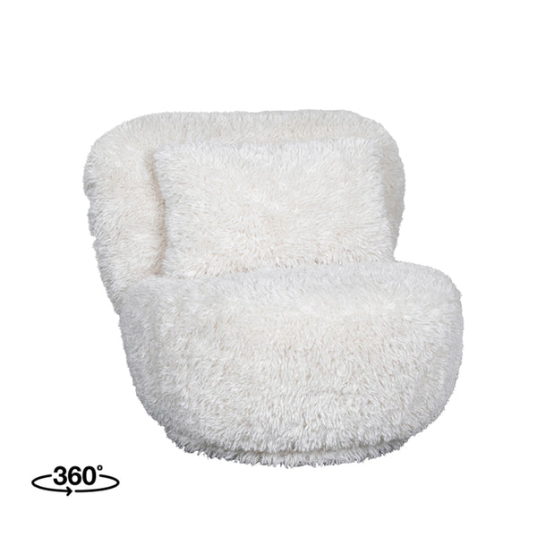 LABEL51 Fauteuil Doodle - Crème - Fluffy