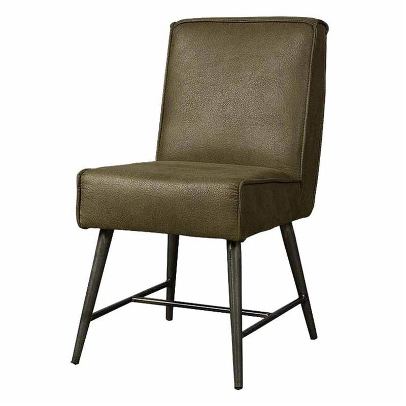 Belmonte Eetkamerstoel - fabric Cherokee 13 green - Eetkamerstoelen zonder armleuning - Tower Living