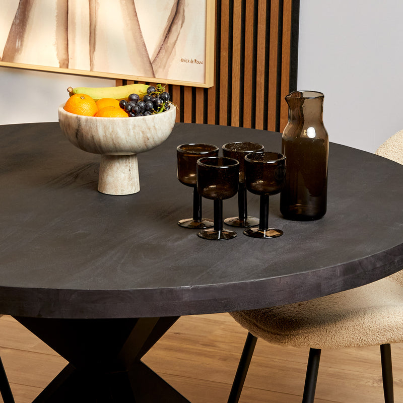 Eettafel Denver Black | 140 cm | Rond