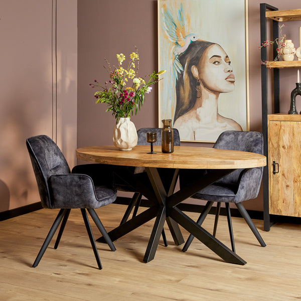 Eettafel Denver | 160 cm | Ovaal