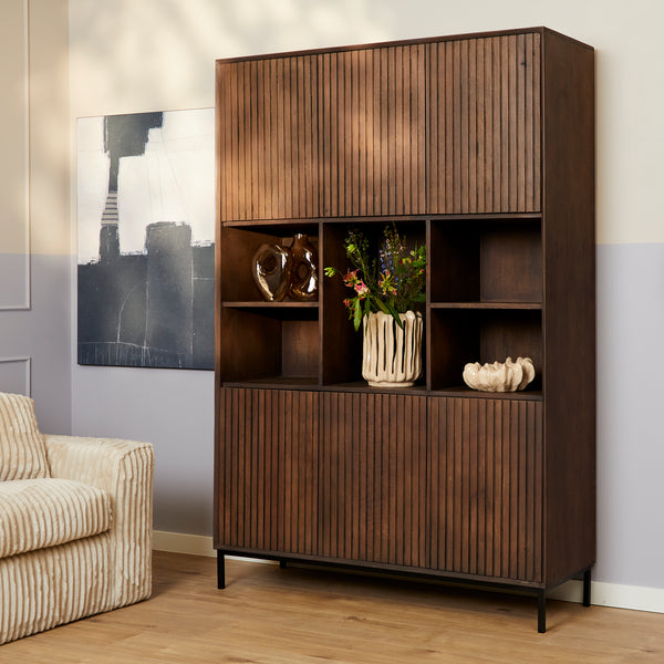 Vakkenkast Madison XL Walnut | 135 cm