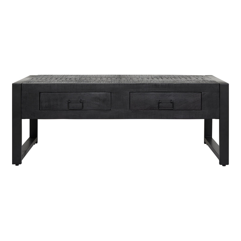 Salontafel Boaz Black met 2 lades | 120 cm