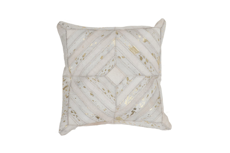 Sierkussen Spark Pillow 410 | Leer | ivoor, goud | 45 x 45 cm