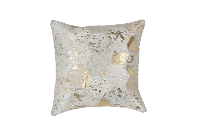Sierkussen Spark Pillow 210 | Leer | ivoor, goud | 45 x 45 cm