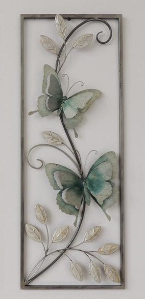 3D-metaalschilderij - Vlinderkoppel