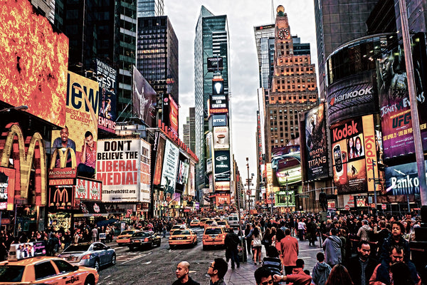 Glasschilderij - New York Times Square