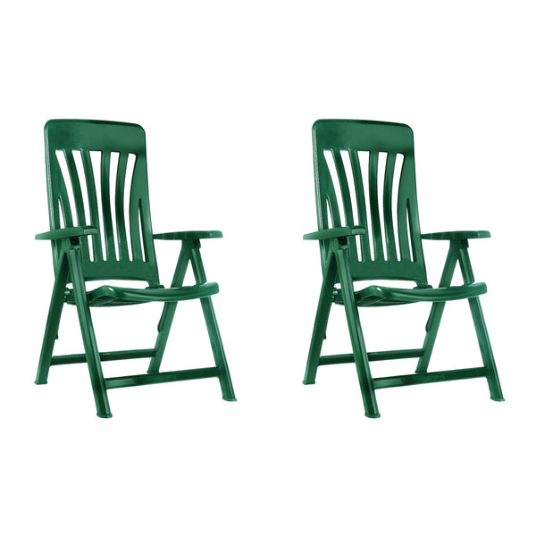 GARBAR BLANES Multiposition Armchair Outdoor Set 2 Dark green - "GARBAR BLANES Multifunctionele Tuinstoel Buitenset 2 Donkergroen"