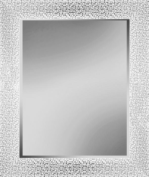 Spiegel met facet, 54x154cm incl. lijst. Zilver