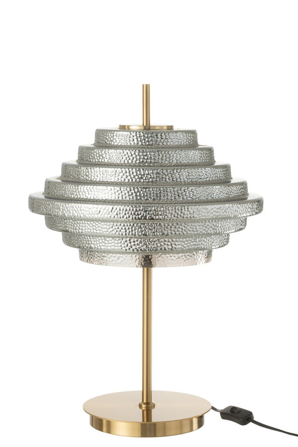 Tafellamp Led Goud Metaal/rookglas