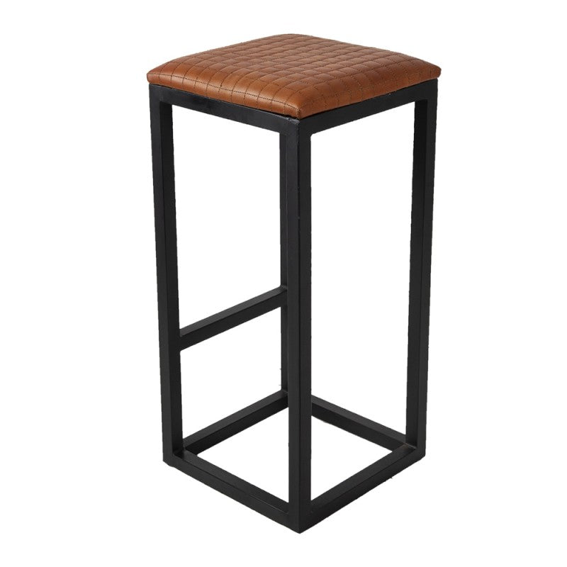 Barkruk  31x31x66 cm Zwart Ijzer Vierkant Kruk