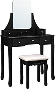 InduSign kaptafel  kaptafel met grote spiegel zonder lijst  cosmeticatafel
