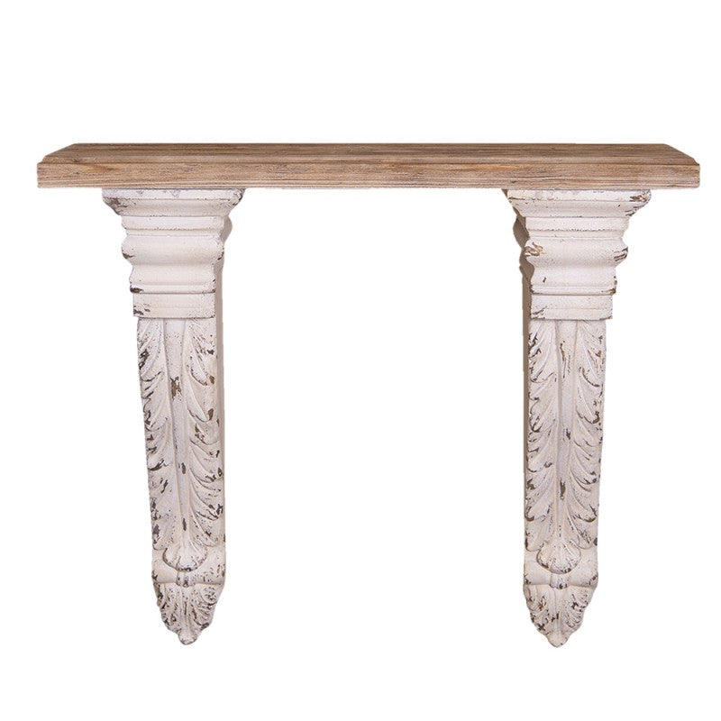 Wandrek  122x40x101 cm Wit Hout Muurrek