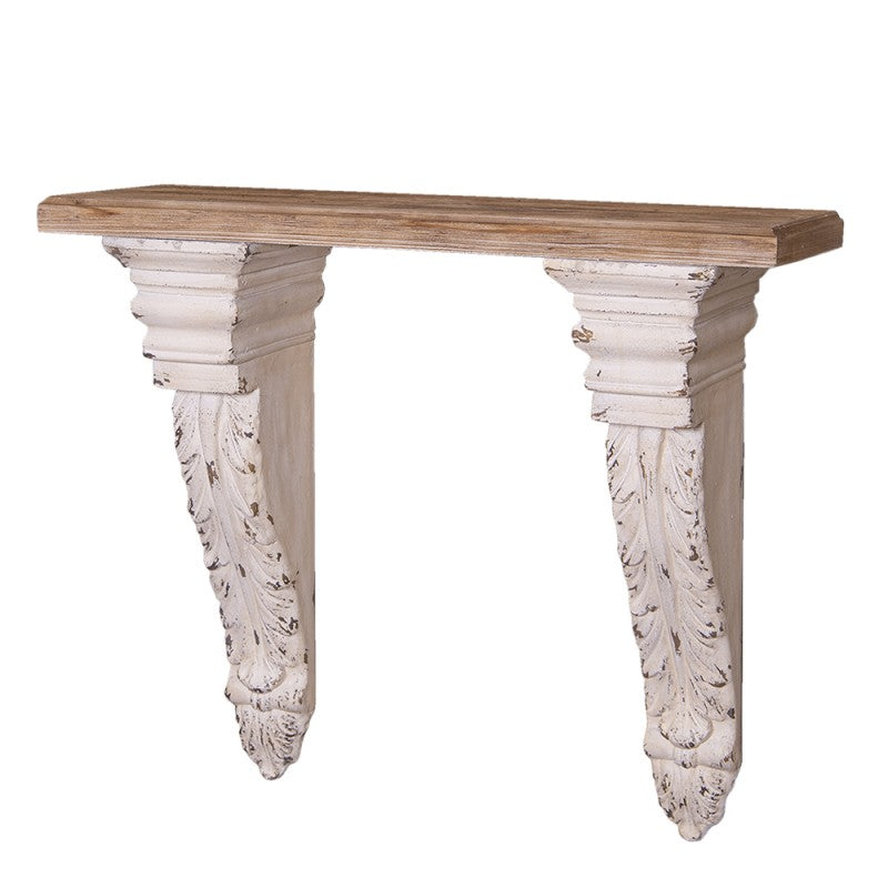 Wandrek  122x40x101 cm Wit Hout Muurrek