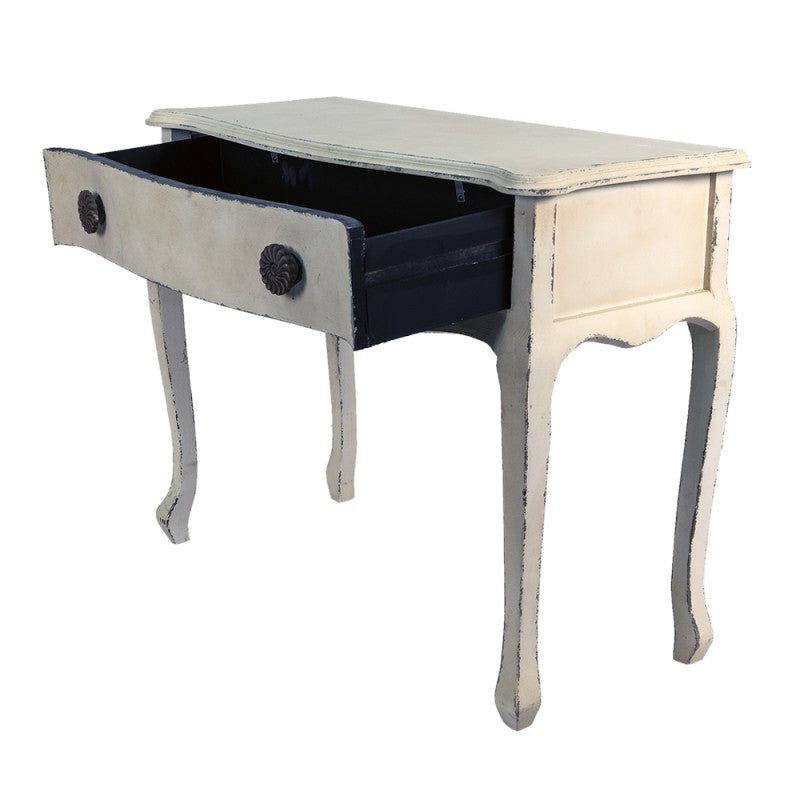 Sidetable  102x44x83 cm Wit Hout Rechthoek Wandtafel