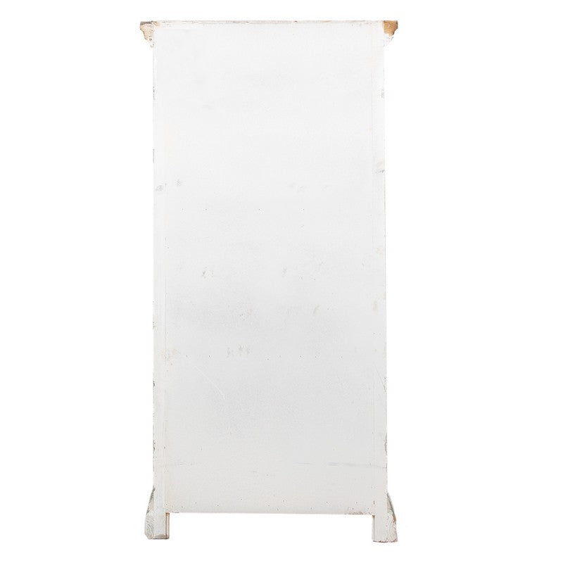Wandkast  76x38x151 cm Wit Bruin Hout Opbergkast