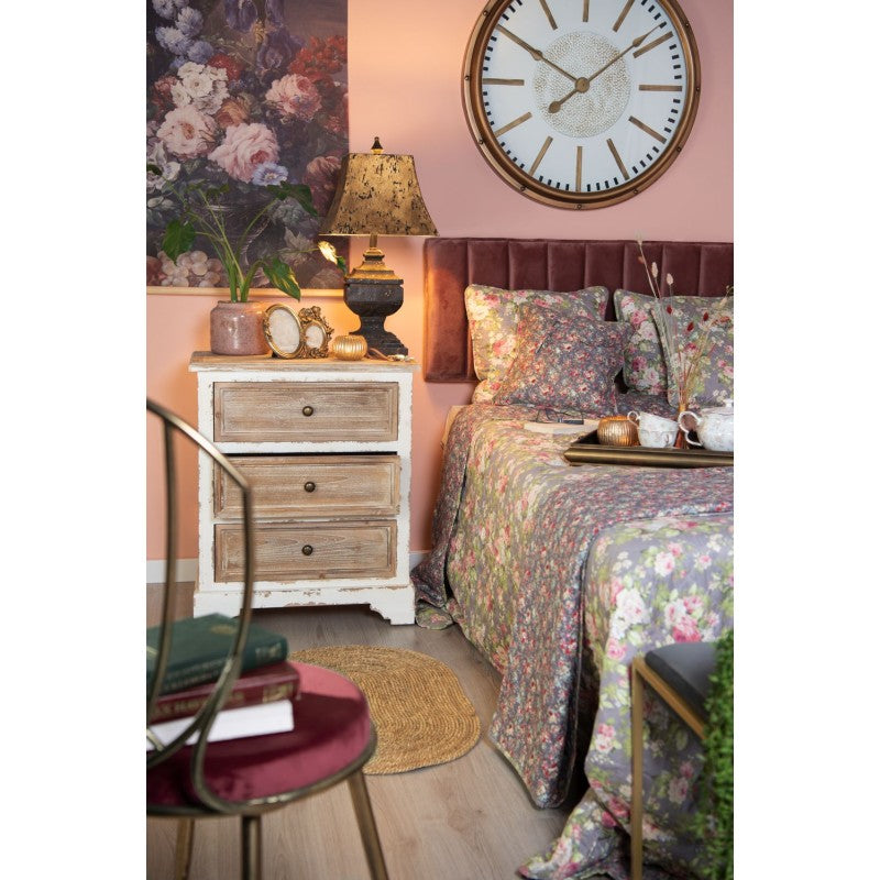 Wandklok  Ø 80 cm Koperkleurig Metaal Rond Muurklok