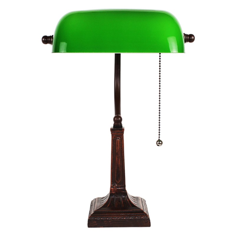 Tafellamp  26x23x42 cm Groen Metaal Glas Bureaulamp