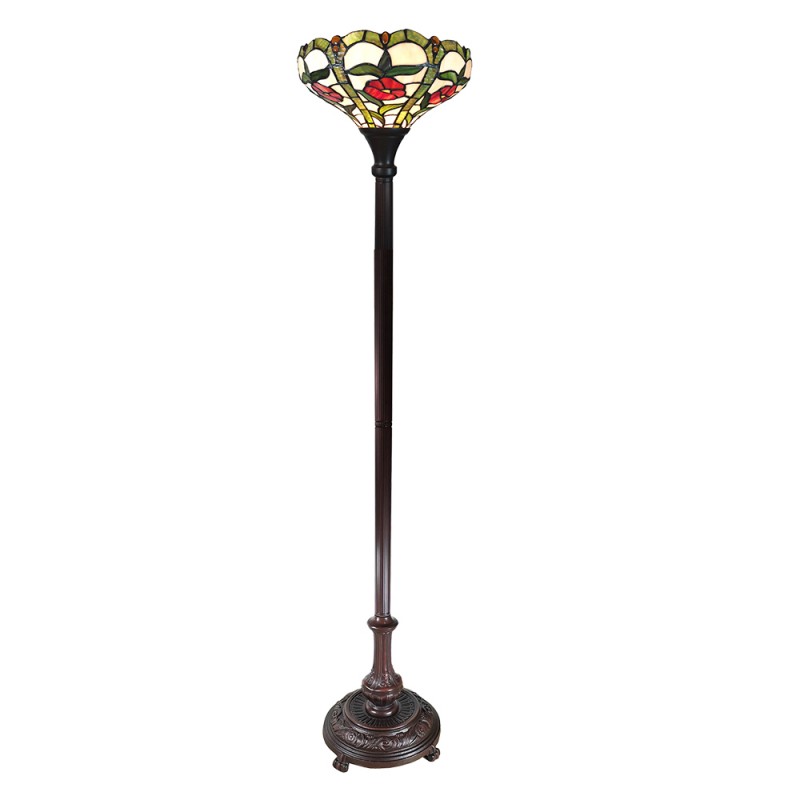 Tiffany Vloerlamp  Ø 31x186 cm Beige Groen Glas Staande Lamp