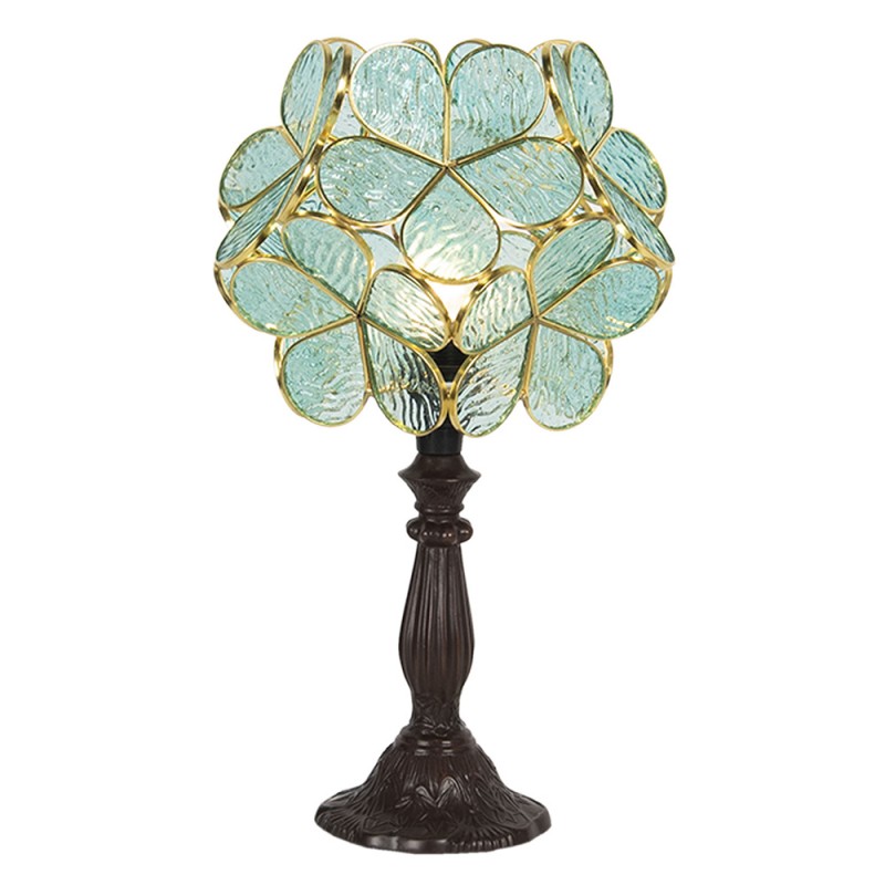 Tiffany Tafellamp  43 cm Groen Glas Bloem Tiffany Bureaulamp