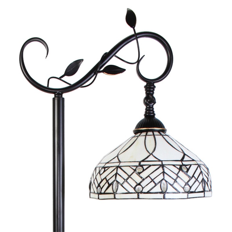 Tiffany Vloerlamp  152 cm Bruin Beige Glas Staande Lamp