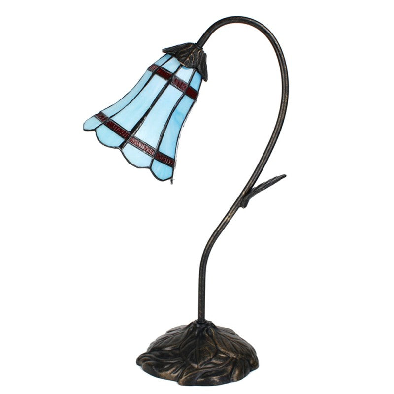 Tiffany Tafellamp  48 cm Blauw Glas Tiffany Bureaulamp