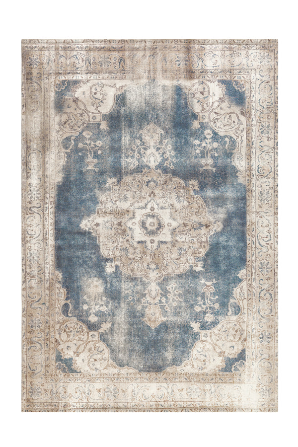 Vloerkleed Vintage | crème, blauw