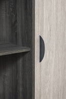 Wandkast | Meubelserie Moon | Lichtgrijs en donkergrijs | 112 x 40 x 160 (h) cm