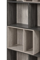 Vakkenkast | Meubelserie Moon | Lichtgrijs en donkergrijs | 120 x 29 x 195 (h) cm