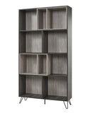 Vakkenkast | Meubelserie Moon | Lichtgrijs en donkergrijs | 120 x 29 x 195 (h) cm