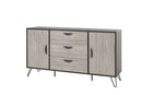 Dressoir | Meubelserie Moon | Lichtgrijs en donkergrijs | 180 x 40 x 80 (h) cm