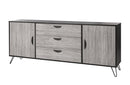 Dressoir | Meubelserie Moon | Lichtgrijs en donkergrijs | 200 x 40 x 80 (h) cm