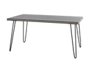 Eettafel | Meubelserie Moon | Lichtgrijs en donkergrijs | 160 x 90 x 77,5 (h) cm