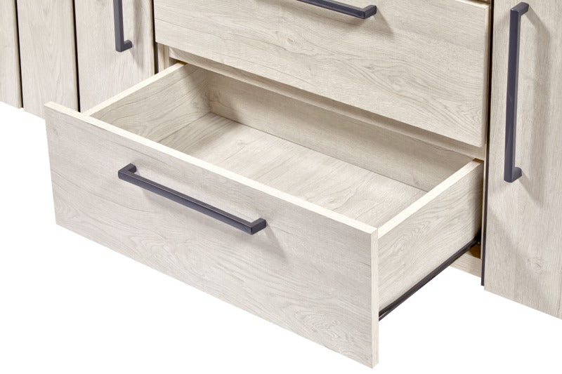 Dressoir | Meubelserie Glory | Lichtgrijs | 235 x 48 x 93,5 (h) cm