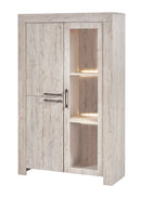 Wandkast | Meubelserie Rogon | Lichtgrijs | 110 x 43 x 180 (h) cm