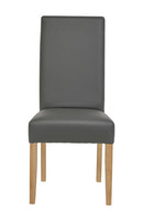 Eetkamerstoel | Meubelserie Costas | Antraciet, naturel | 45 x 51 x 103 (h) cm