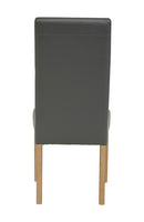 Eetkamerstoel | Meubelserie Costas | Antraciet, naturel | 45 x 51 x 103 (h) cm