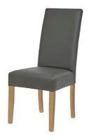 Eetkamerstoel | Meubelserie Costas | Antraciet, naturel | 45 x 51 x 103 (h) cm