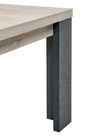 Eettafel | Meubelserie Odin | Antraciet, naturel | 180 x 100 x 77 (h) cm