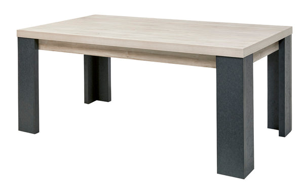 Eettafel | Meubelserie Odin | Antraciet, naturel | 180 x 100 x 77 (h) cm