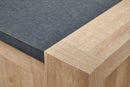 Dressoir met schuifdeuren | Meubelserie Costas | Antraciet, naturel | 231 x 46 x 91 (h) cm
