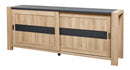 Dressoir met schuifdeuren | Meubelserie Costas | Antraciet, naturel | 231 x 46 x 91 (h) cm