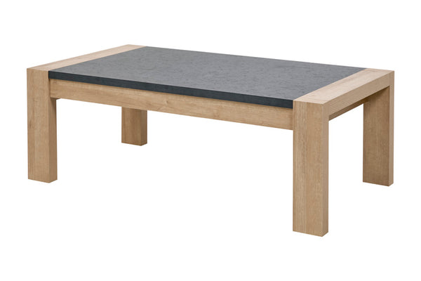 Salontafel | Meubelserie Costas | Antraciet, naturel | 130 x 70 x 45 (h) cm