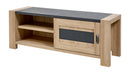 TV meubel | Meubelserie Costas | Antraciet, naturel | 151 x 46 x 55 (h) cm