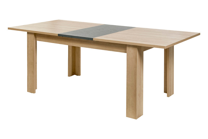 Eettafel | Meubelserie Costas | Antraciet, naturel | 170 x 100 x 76 (h) cm