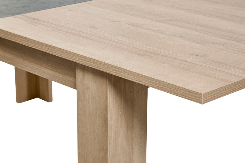 Eettafel | Meubelserie Costas | Antraciet, naturel | 170 x 100 x 76 (h) cm