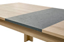 Eettafel | Meubelserie Costas | Antraciet, naturel | 170 x 100 x 76 (h) cm
