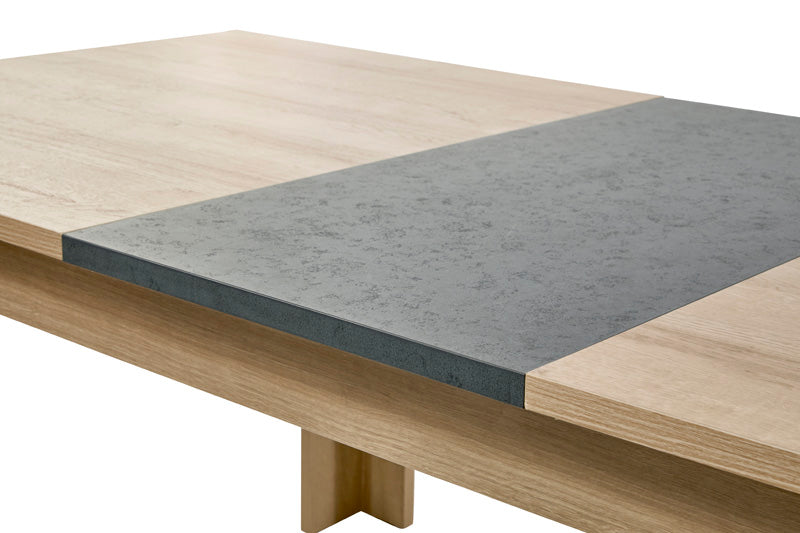 Eettafel | Meubelserie Costas | Antraciet, naturel | 170 x 100 x 76 (h) cm