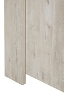 Vitrinekast | Meubelserie Bergen | lichtgrijs, naturel, zwart | 126 x 43 x 170 (h) cm