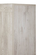 Vitrinekast | Meubelserie Bergen | lichtgrijs, naturel, zwart | 126 x 43 x 170 (h) cm