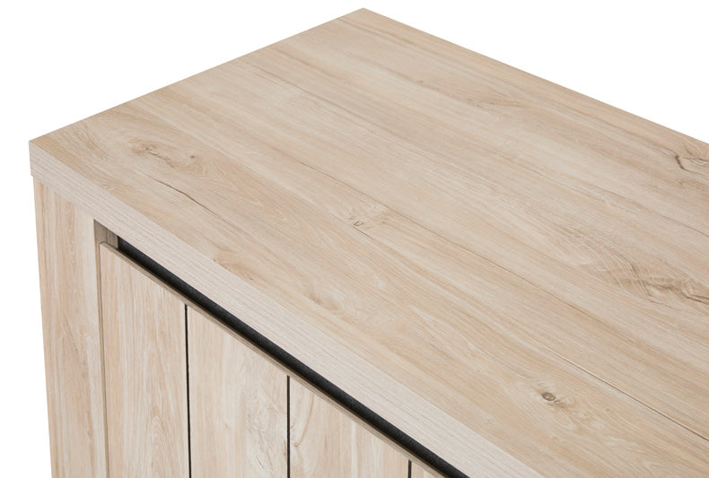 Dressoir | Meubelserie Leafs | bruin, zwart, naturel | 230 x 45 x 90 (h) cm